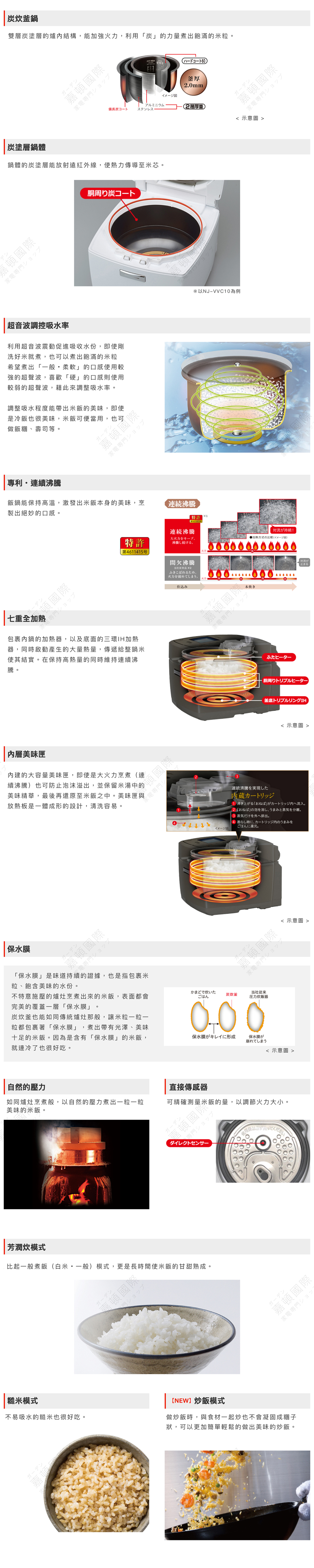 三菱MITSUBISHI【NJ-VEB10】電鍋六人份炭炊兩層厚釜備長炭電子鍋IH電子